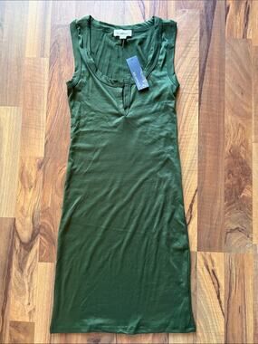 SJL APPAREL Woman’s L Green Sleeveless Mini Stretching Dress NWT